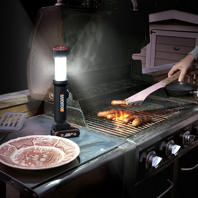 【美品】Led Light VT-7200CX/SET2 ① WORX Cordless 4-in-1 LED Flashlight 20V
