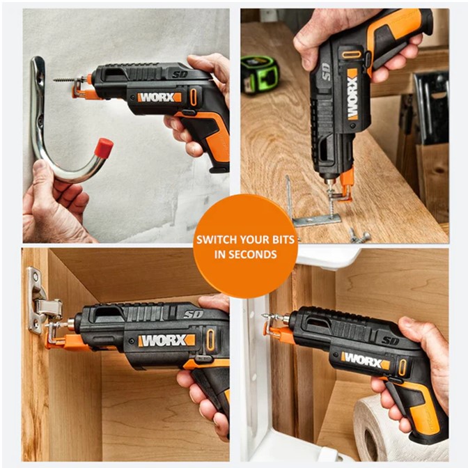 WORX Cordless SD Slide Driver with Screw Holder 7