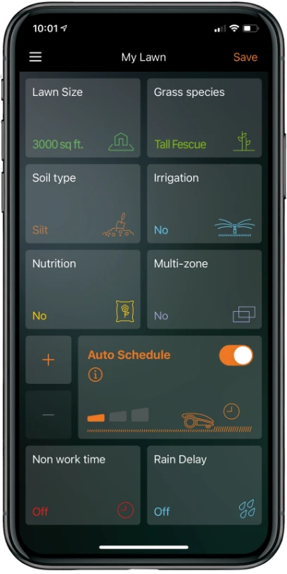 Overview of Worx Landroid app functions